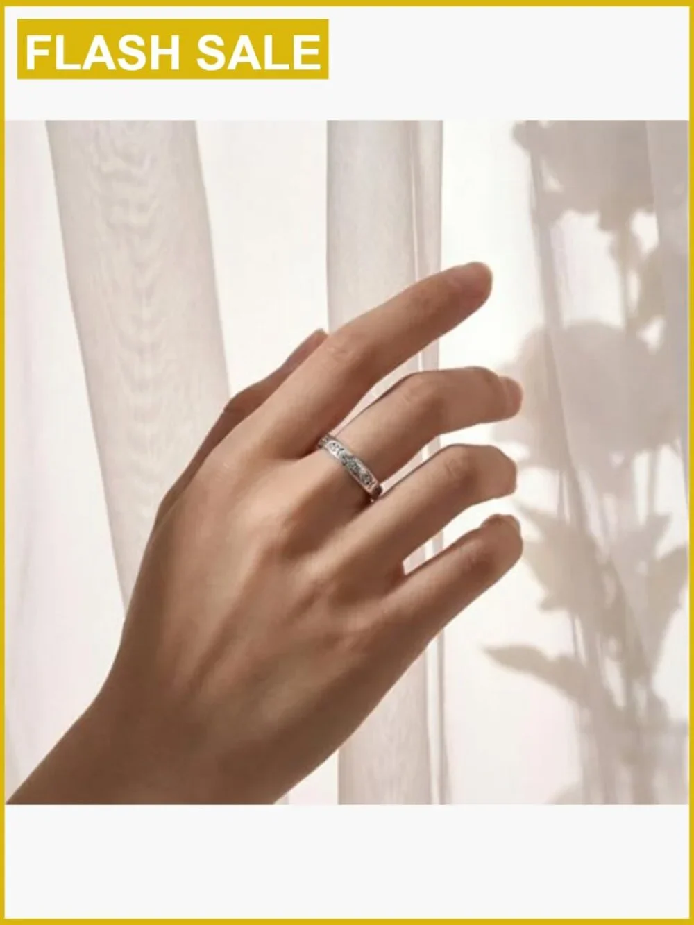 925 Sterling Silver Spinner Ring with Cubic Zirconia Stars and Moon Stackable